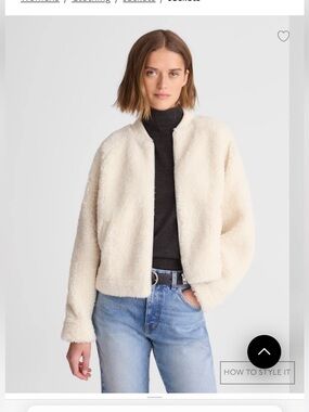 Madewell Sherpa bomber jacket